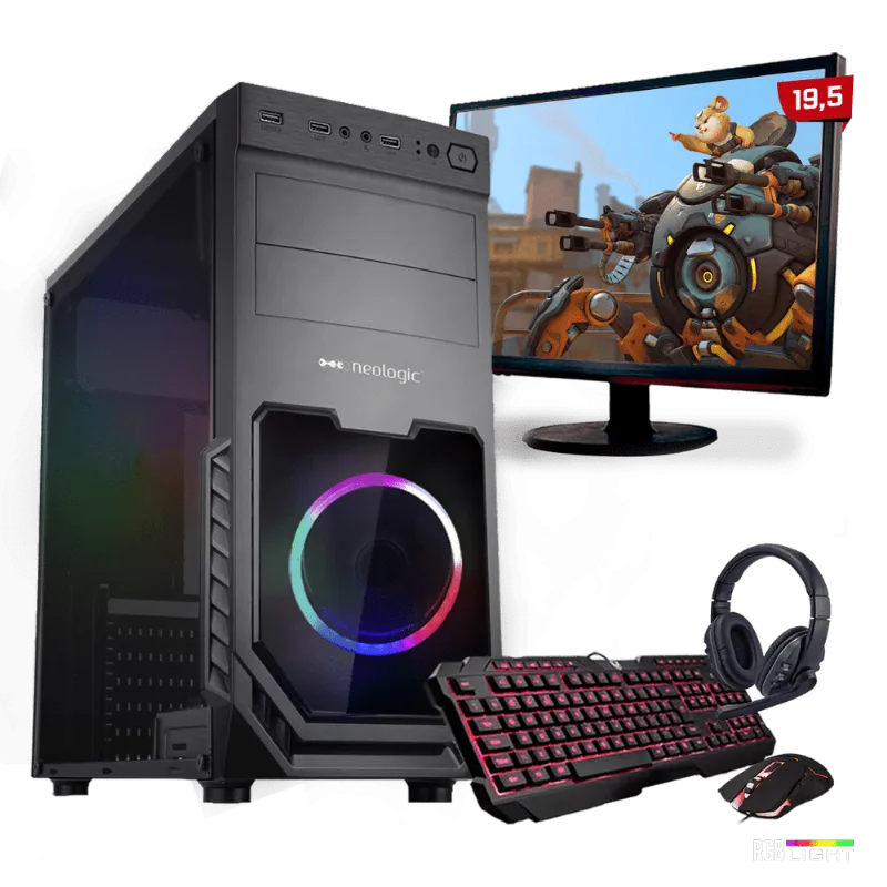 Kit PC Gamer Neologic Start NLI81429 Ryzen 3 2200G 8GB ( Radeon Vega 8 Integrado) SSD 240GB + Monitor 19,5