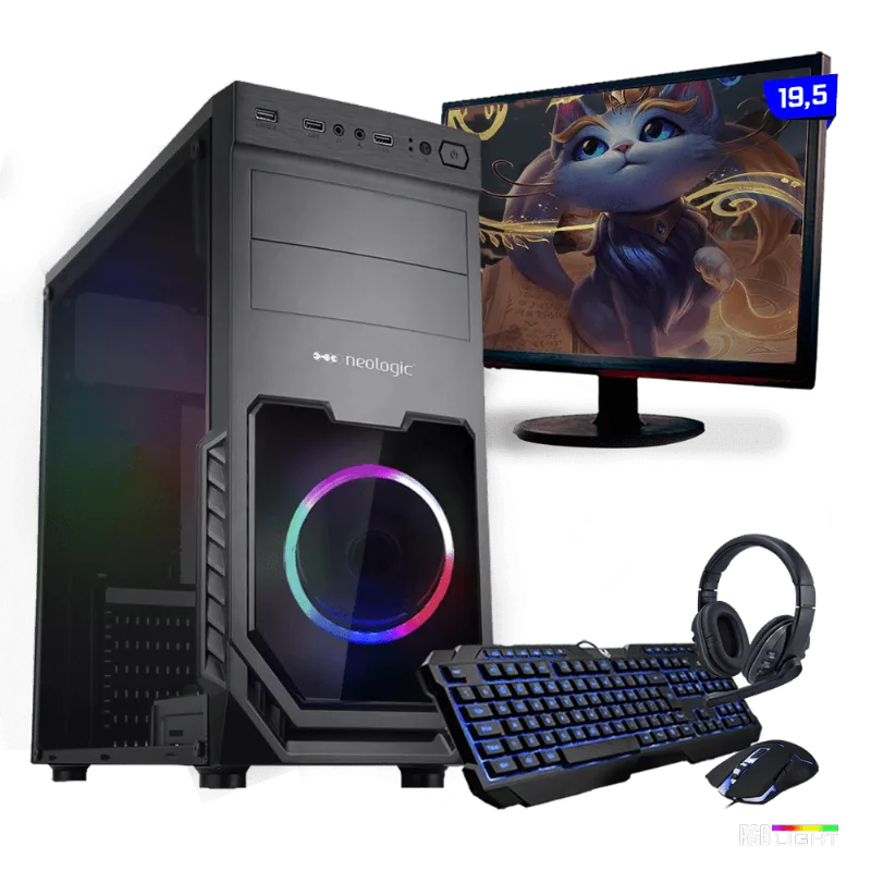 Kit PC Gamer Neologic Start NLI81430 Ryzen 3 2200G 8GB ( Radeon Vega 8 Integrado) SSD 480GB + Monitor 19,5