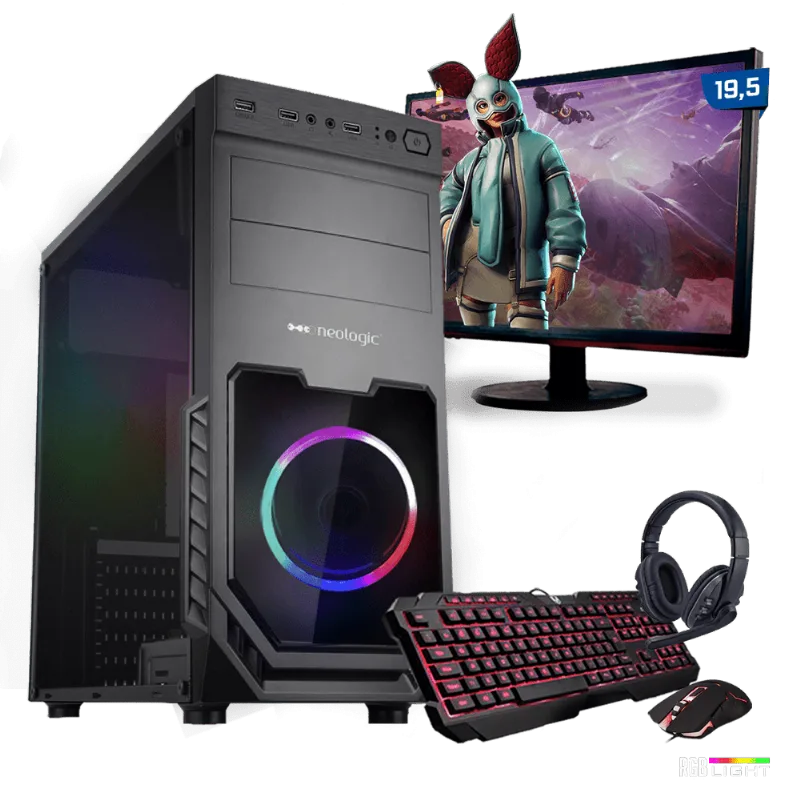 Kit PC Gamer Neologic Start NLI81436 Ryzen 5 2400G 8GB (Radeon RX Vega 11 Integrado) SSD 480GB + Monitor 19,5