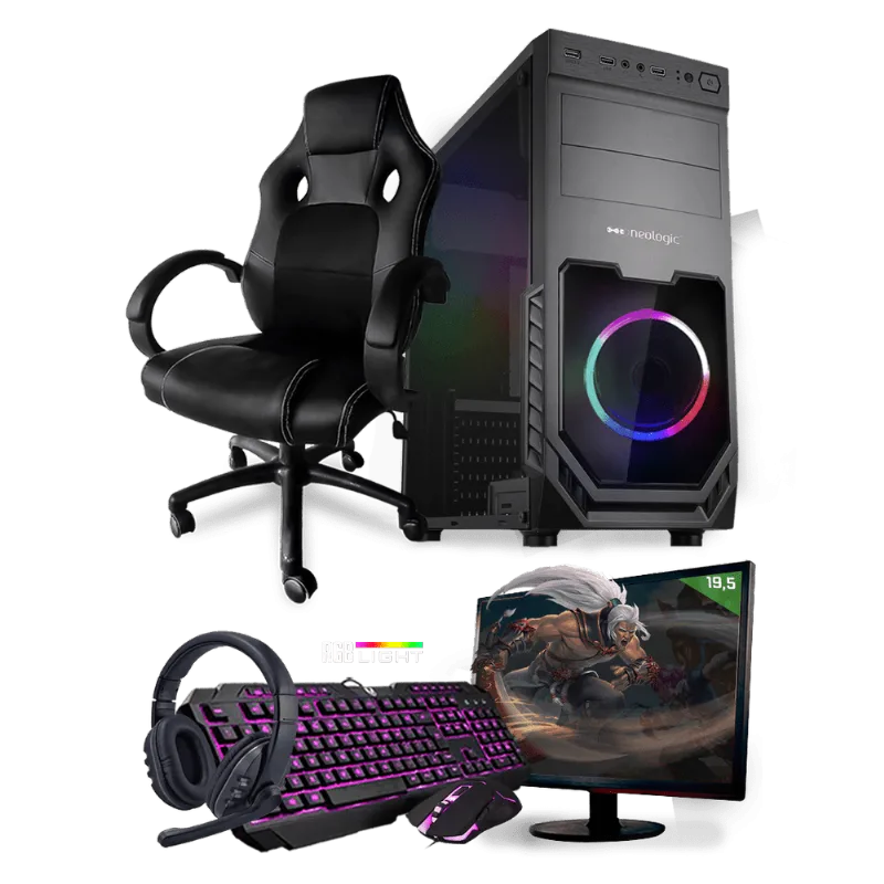 PC Gamer Completo Neologic Start NLI81458 Ryzen 5 2400G 8GB (Radeon RX Vega 11 Integrado) 1TB + Cadeira Gamer