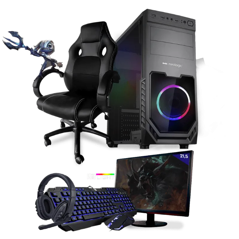 PC Gamer Completo Neologic Start NLI81447 Ryzen 5 2400G 8GB (Radeon RX Vega 11 Integrado) SSD 240GB + Cadeira Gamer