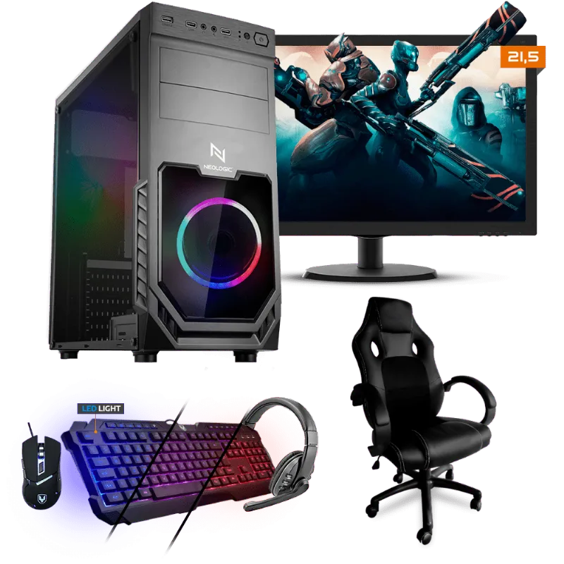 PC Gamer Completo Neologic NLI81558 Ryzen 3 2200G 8GB (RX 570 4GB) SSD 240GB + Cadeira Gamer