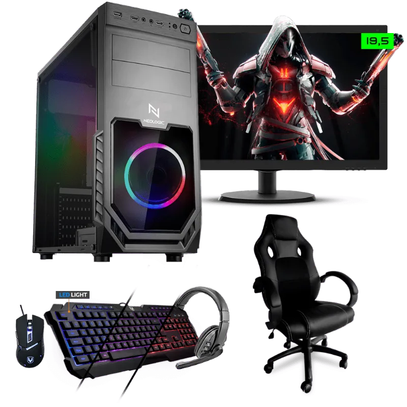 PC Gamer Completo Neologic NLI81567 Ryzen 3 2200G 8GB (RX 570 4GB) SSD 240GB + Cadeira Gamer