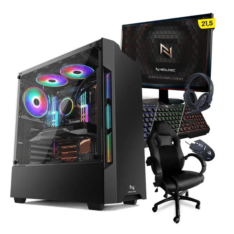 PC Gamer Completo Neologic Start NLI81637 Ryzen 5 3400G 8GB (Radeon Vega 11 Integrado) SSD 240GB