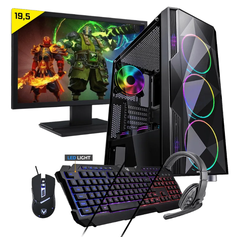 Kit Pc Gamer Neologic Start NLI81687 Ryzen 3 3200G 8GB (Radeon Vega 8 Integrado) 1TB + Monitor 19,5