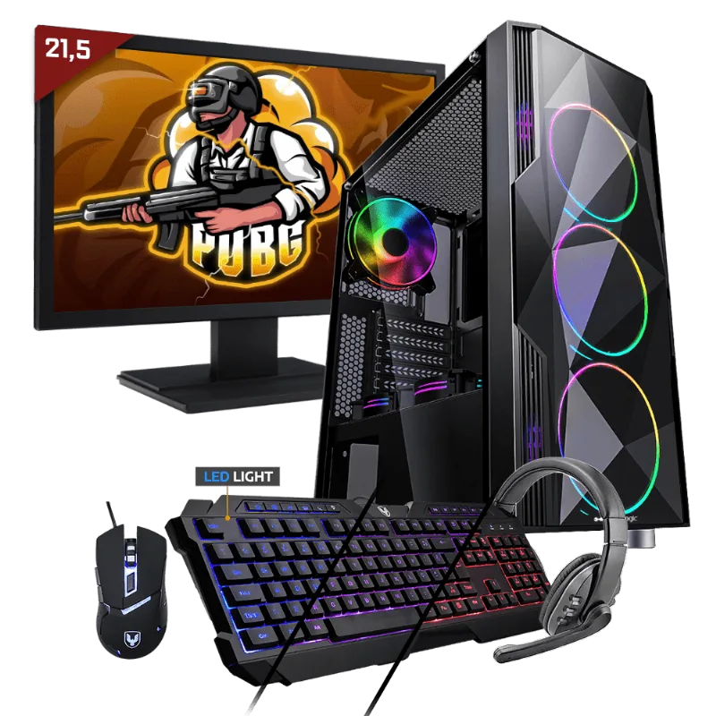 Kit Pc Gamer Neologic Start NLI81691 Ryzen 3 3200G 8GB (Radeon Vega 8 Integrado) 1TB + Monitor 21,5