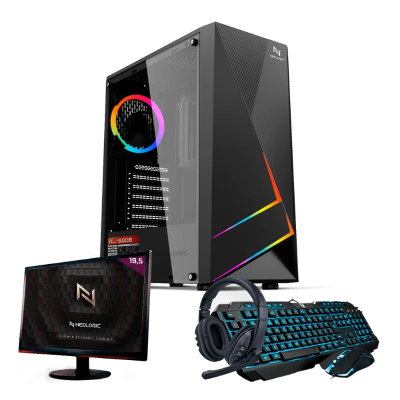 Kit - Pc Gamer Neologic Start NLI81825 AMD 3000G 16GB (Radeon Vega 3 Integrado) 1TB + Monitor 19,5