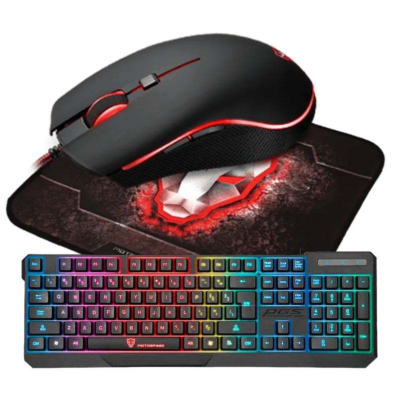 Kit Gamer Motospeed Challenger Hype Teclado K70 + Mouse V40 + Mousepad P70