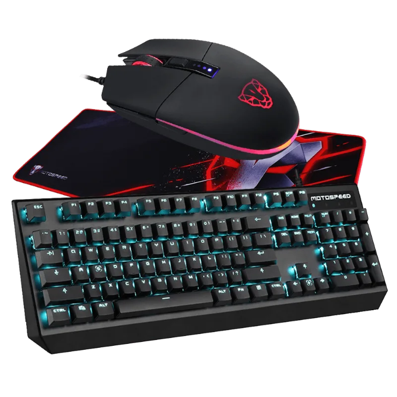 Kit Gamer Motospeed Fantasy Warrior Teclado CK95+Mouse V50+Mousepad P60