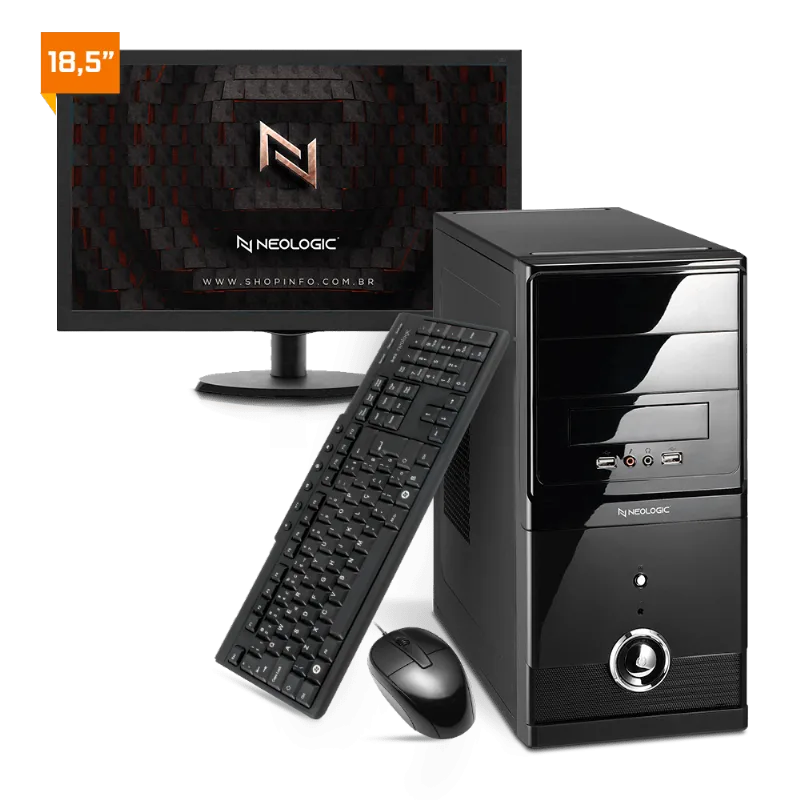 Kit - Computador Neologic NLI82149 Ryzen 3 2200G 8GB SSD 240GB + Monitor 18,5