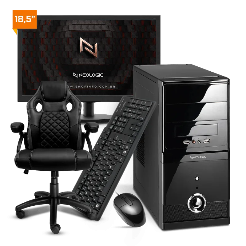 Kit - Computador Neologic NLI82154 Ryzen 3 2200G 8GB SSD 120GB + Cadeira
