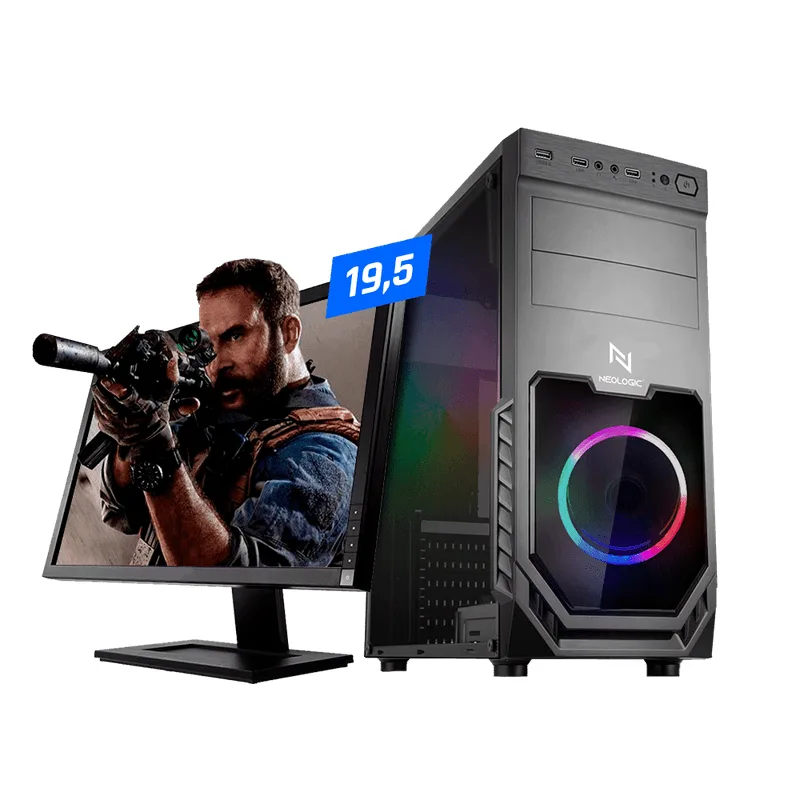 Pc Gamer Neologic NLI82347 AMD Ryzen 3 (Placa de vídeo Radeon VEGA 8) 16GB DDR4, SSD 120GB 400W 80 PLUS + Monitor 19,5