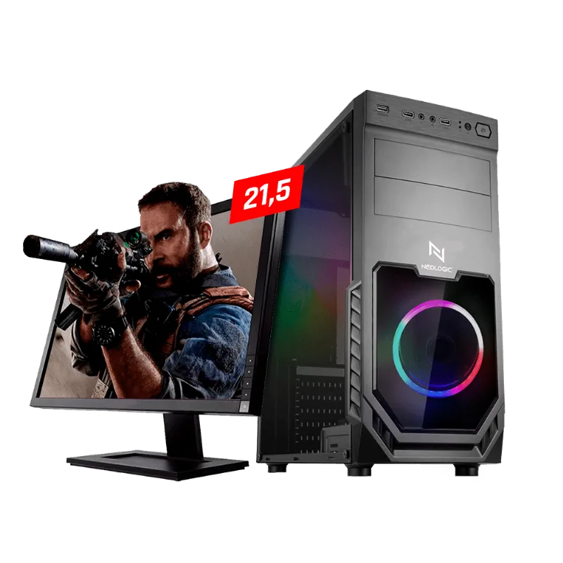 Pc Gamer Neologic NLI82349 AMD Ryzen 3 (Placa de vídeo Radeon VEGA 8) 16GB DDR4, SSD 240GB 400W 80 PLUS + Monitor 21,5