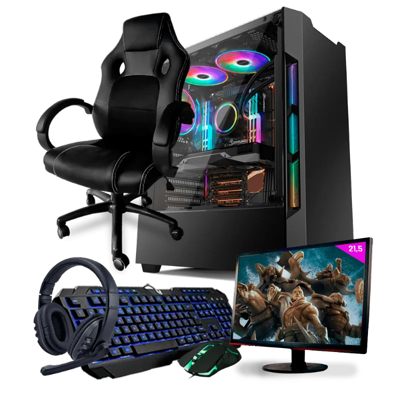 Pc Gamer Completo Start NLI82951 AMD 320GE 8GB (Vega 3 Integrado) 1TB + Cadeira Gamer
