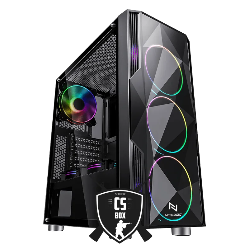 Pc Gamer Intel i3 10100F 16GB (GTX 1650GB 4GB) SSD 240GB 500W 80 Plus, Neologic CS BOX - NLI83195