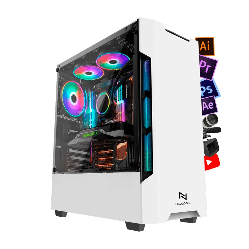 PC Gamer Intel i7 10700F 16GB (RTX 3060 12GB) HD 1TB + SSD 240GB 600W 80 Plus, Neologic by Editor - NLI83248
