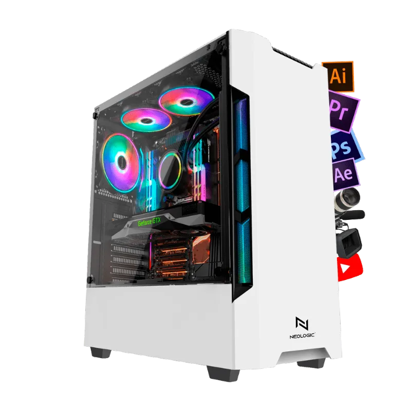 PC Intel i5 10400F 16GB (GTX 1660 6GB) 1TB + SSD 240GB 500W 80 Plus, Neologic Para Edição - NLI83252