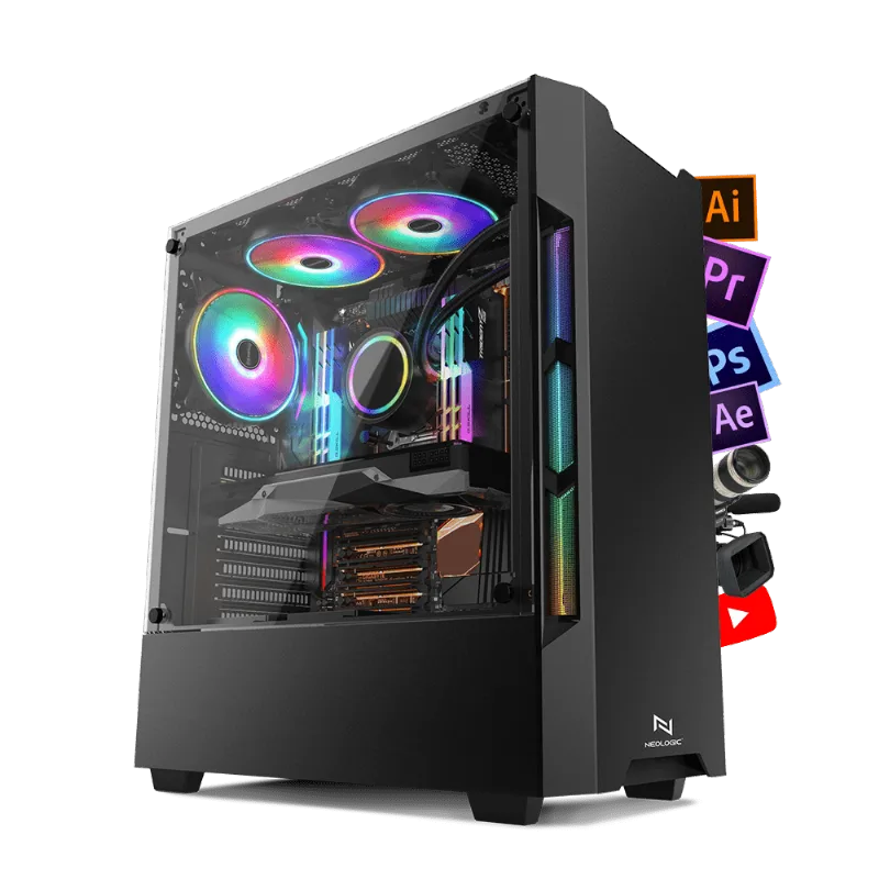 PC Intel i7 10700F 16GB (GTX 1660 SUPER) HD 1TB + SSD 240GB 500W 80 Plus, Neologic Para Edição - NLI83280