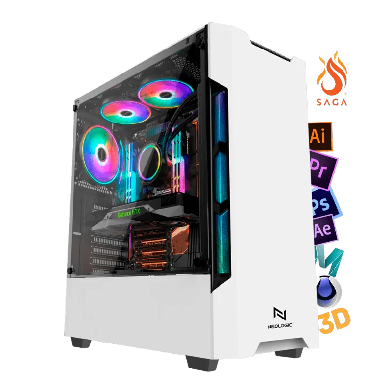 PC Intel i7 10700F 16GB (RTX 3070 8GB) HD 1TB + SSD 240GB 700W 80 Plus, Neologic By Saga 3D Power - NLI83361