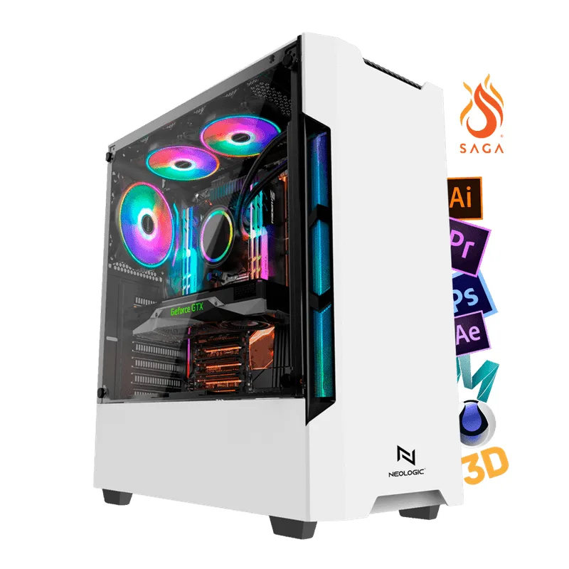 PC Intel i7 10700F 32GB (RTX 3070 8GB) HD 1TB + SSD 240GB 700W 80 Plus, Neologic By Saga 3D Power - NLI83362