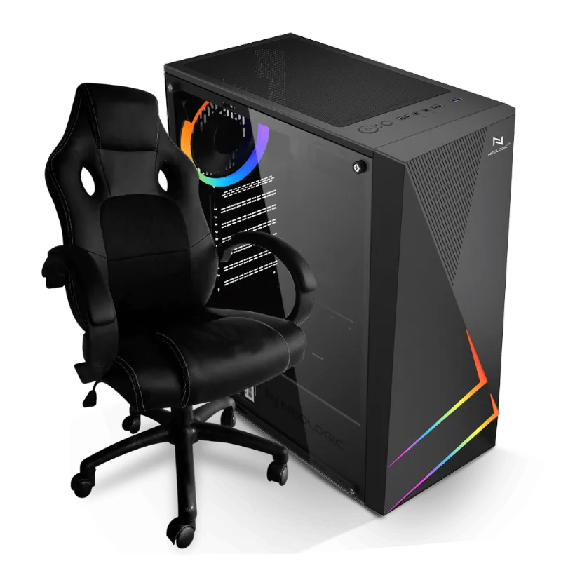 KIT - PC GAMER NEOLOGIC NLI83580 INTEL I3 10100F 8GB (GT 1030) SSD 120GB 500W 80 PLUS + CADEIRA GAMER