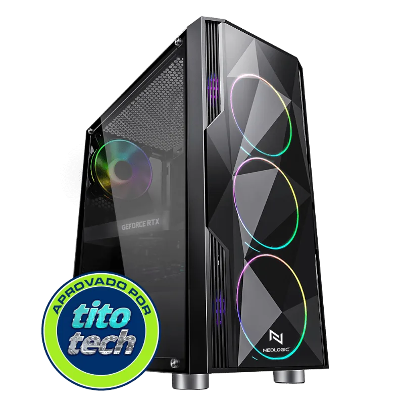 Pc Gamer Neologic Master Tito Tech (RTX 3050 8GB) Intel i5 10400F 16GB SSD 480GB 650W - NLI83584