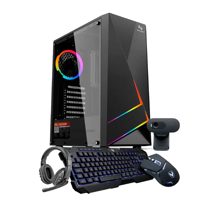 Kit - PC Gamer Intel i5 10400F 16GB (GTX 1050TI 4GB) SSD 240GB + HD 1TB 500W 80 Plus, Neologic Streamer - NLI83655