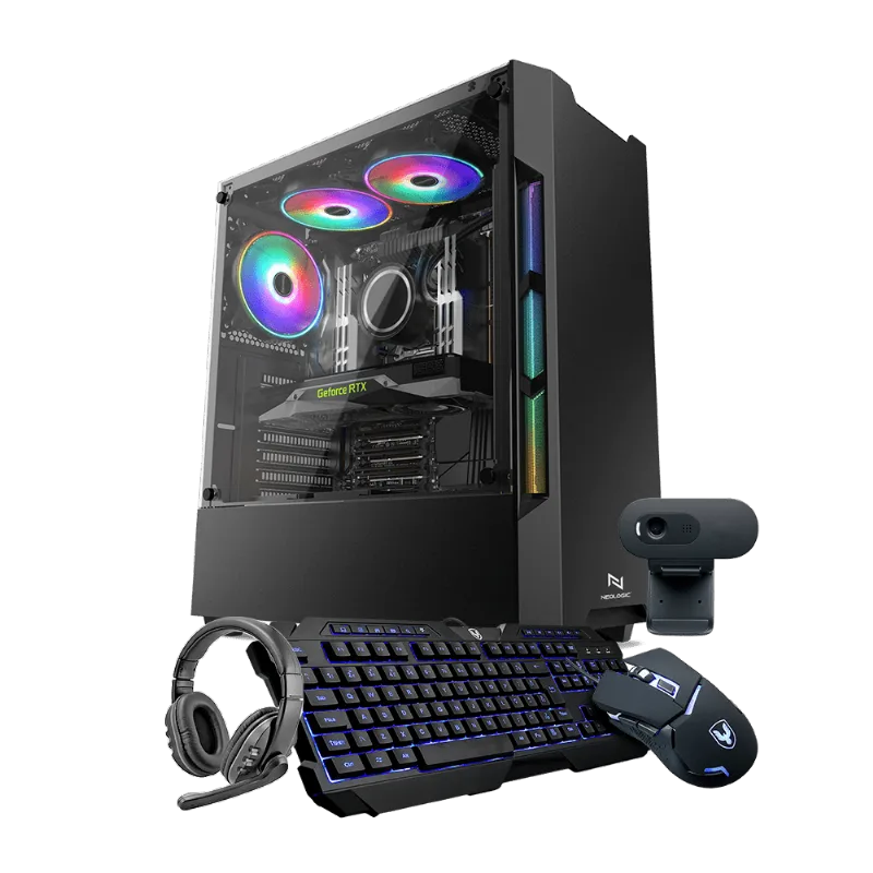 KIT - PC GAMER NEOLOGIC STREAMER NLI83671 INTEL I5 10400F 16GB (RTX 3050 8GB) SSD 240GB + HD 1TB 400W 80 PLUS