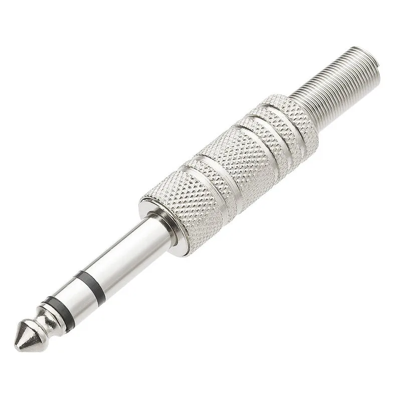 Conector P10 Stereo Metal com Mola