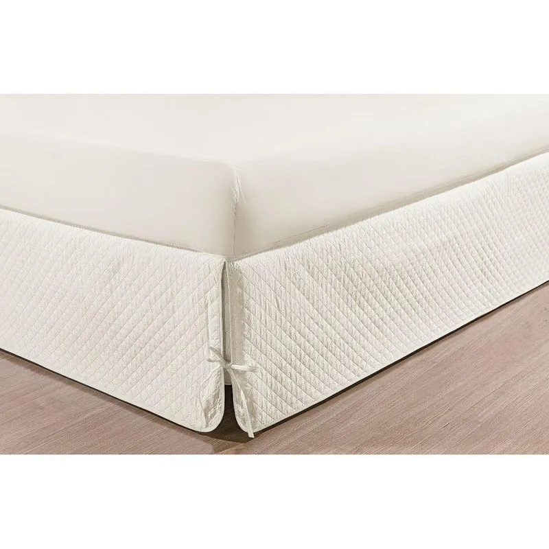 Saia Para Cama Box Solteiro Matelada Soft 1 Peça Palha