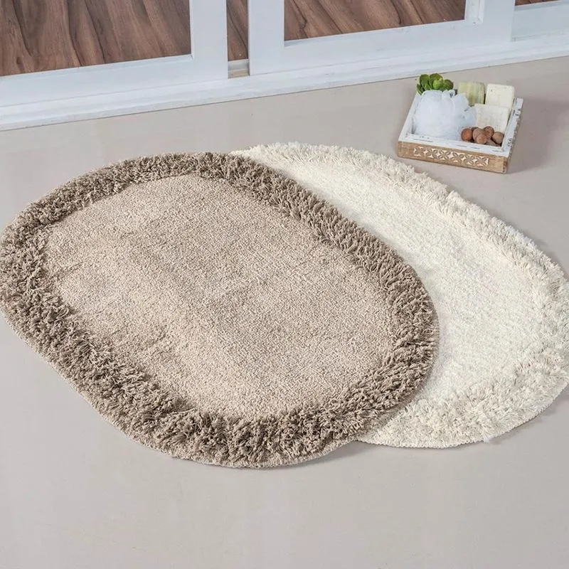 Tapete Soft Oval 70x52cm Cru