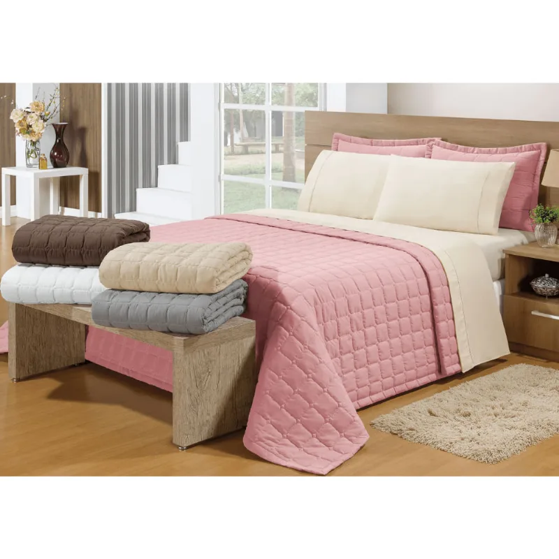 Cobre Leito King Soft Rosé Valle Enxovais 2 peças