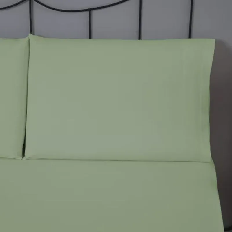 Kit Jogo de Cama Queen Size Percal Algodão 140 Fios Liso Lençol c/ Elástico - 3 Peças