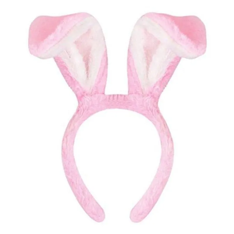 Tiara Arco Fantasia Juste Das Orelhas Coelho Da Páscoa Rosa