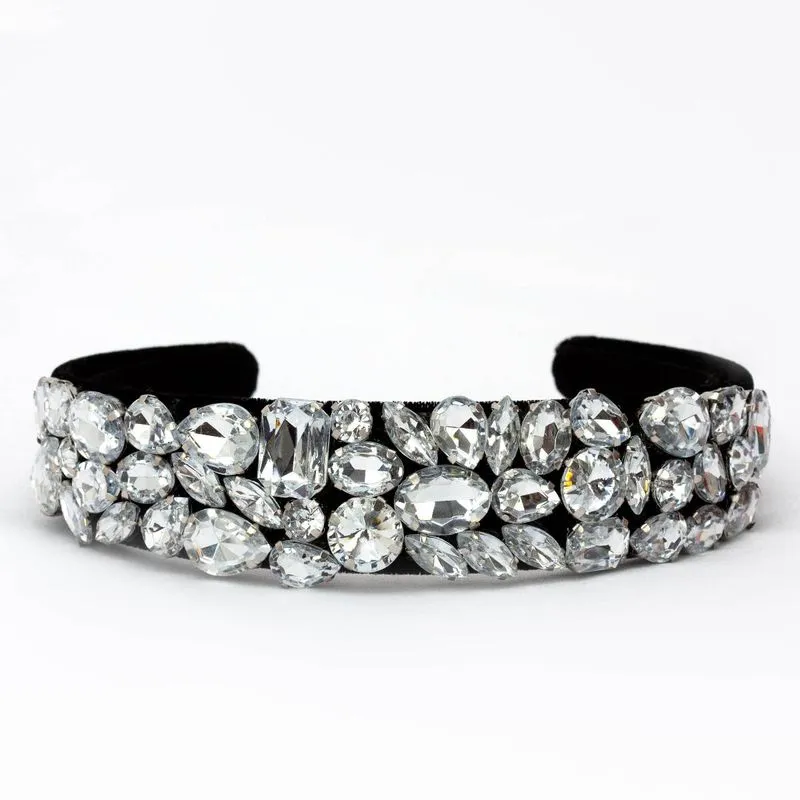 Tiara Pedraria Cristal Preto