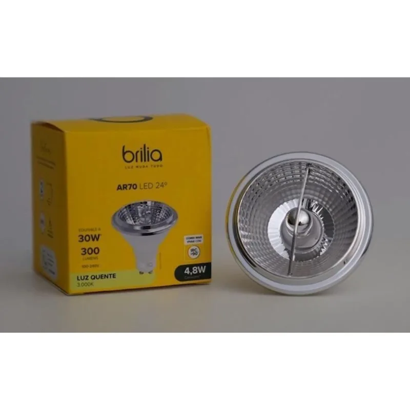 Lâmpada Ar70 Gu10 4.8W 300lm 2700k Índice Cor >90