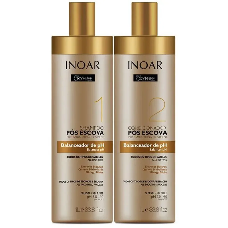 Shampoo E Condicionador Oxyfree Pós Escova De 1 Litro Inoar
