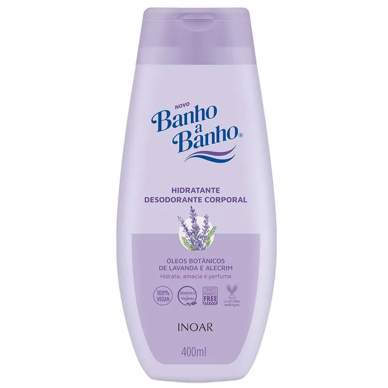 Loção Hidratante Inoar Banho a Banho Lavanda e Alecrim 400ml