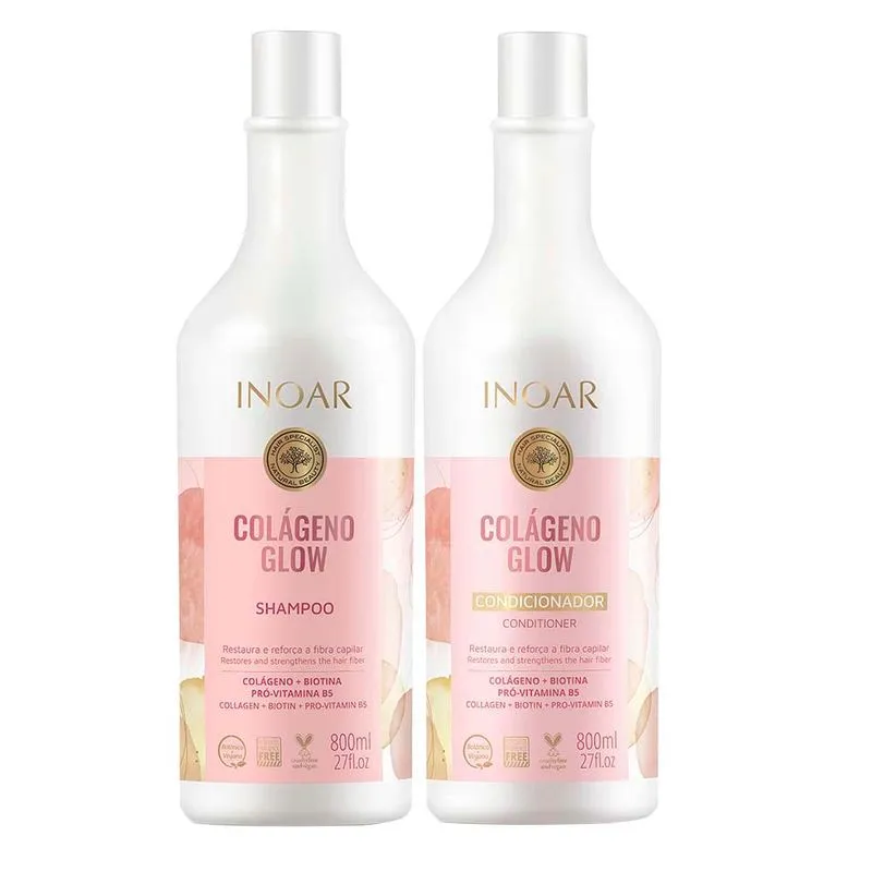 Inoar Colágeno Glow Kit - Shampoo + Condicionador Kit
