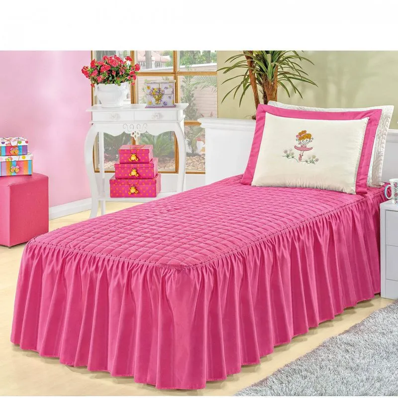 kit Colcha Solteiro Bailarina 02 Peças Bia Enxovais Pink