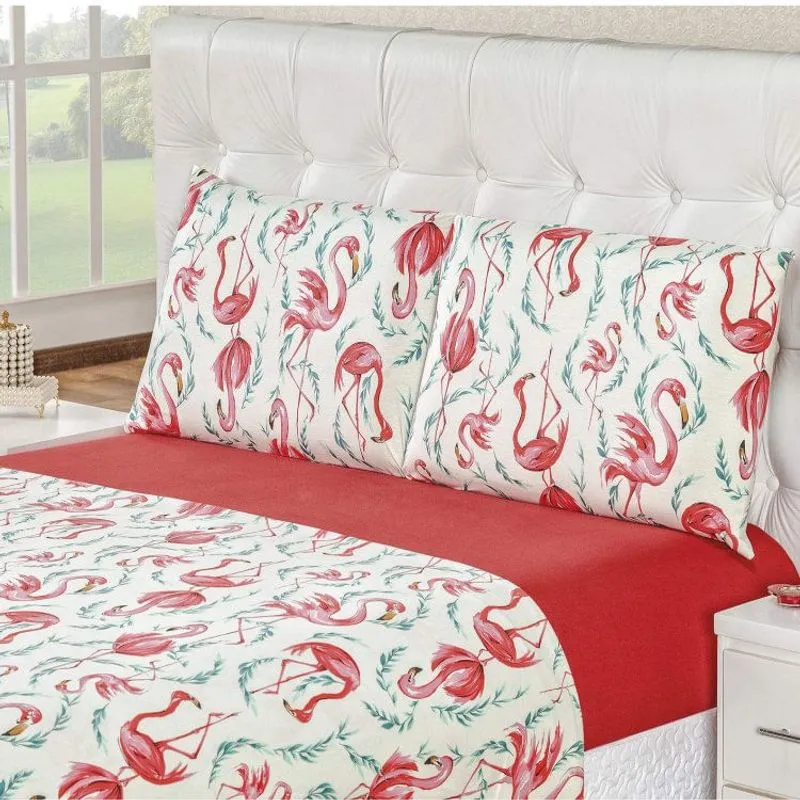 Jogo de Cama Queen 4 Peças em Algodão Quality Bia Enxovais