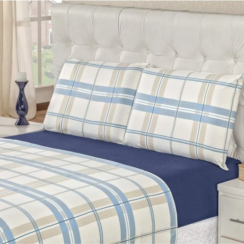 Jogo de Cama Queen 4 Peças em Algodão Quality Bia Enxovais