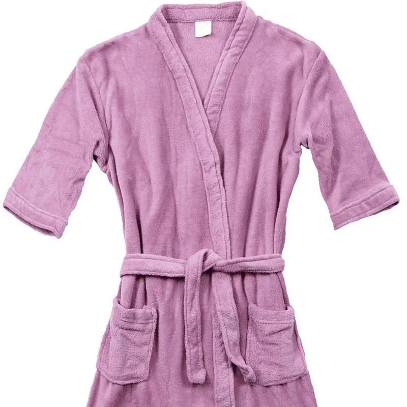 Roupão Kimono Microfibra Plush Antipilling Antialérgico Chronos P - Framboesa