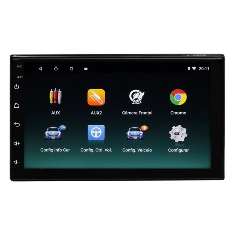Central Multimidia Universal Slim 7 Polegadas Android 16gb Wifi Gps Bluetooth