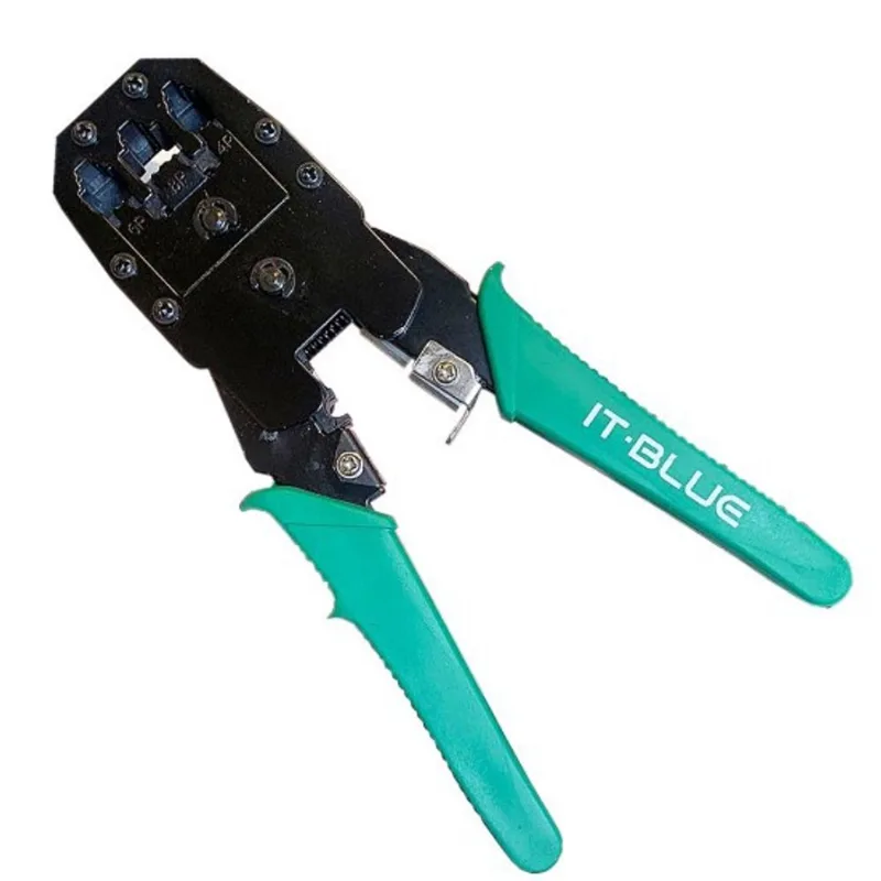 Alicate Crimpador RJ45 RJ11 Com Desancapador de Fios e Cabos