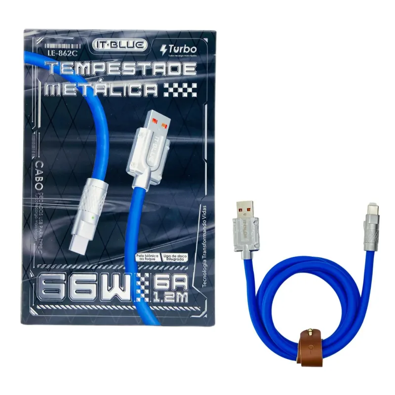 CABO USB IT-BLUE TIPO-C TURBO 66W 6.0A LE-862C