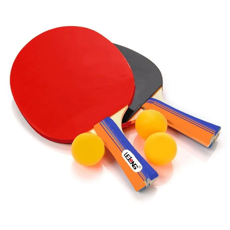 Jogo 2 Raquete Ping Pong Tênis De Mesa 3 Bolinhas LE-6413