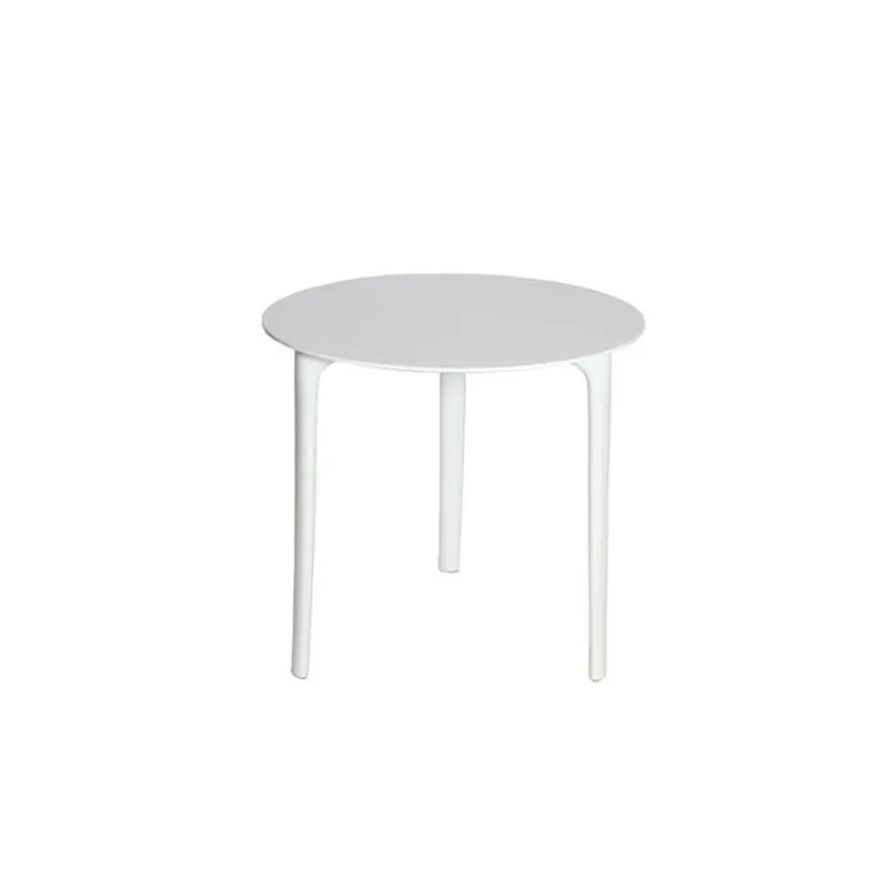 Mesa ZAD Tampo Madeira Base Polipropileno Branca 80cm