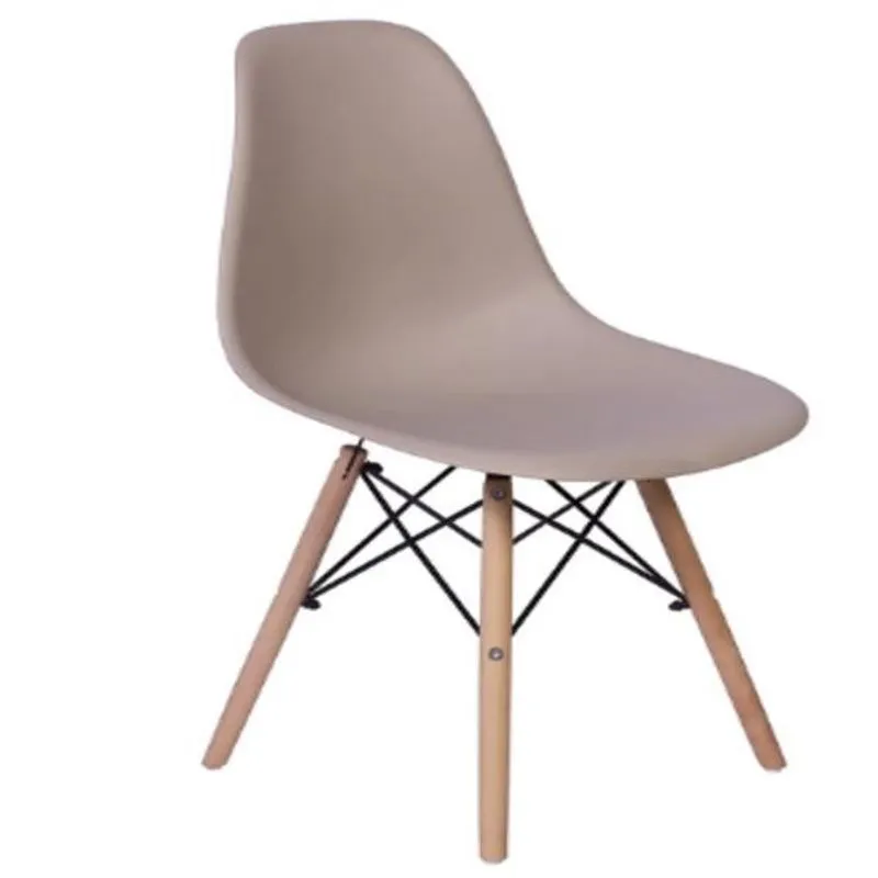 Cadeira Eiffel Eames Nude Base Madeira