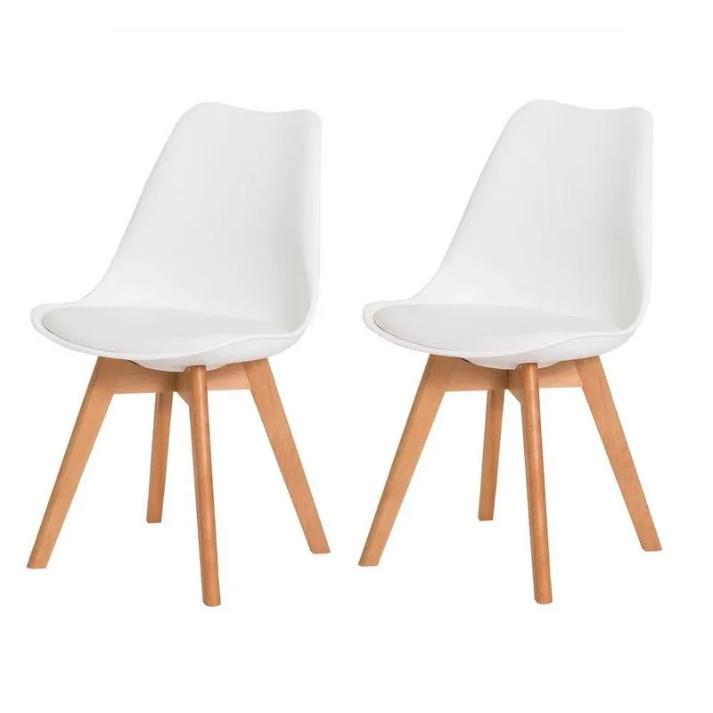 Kit 2 Cadeiras Leda Saarinen Design Branca